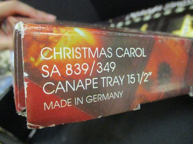 Mikasa "Christmas Carol" Canape Plate, Certified "Midnight Snowman" Sectional Tray and - 7