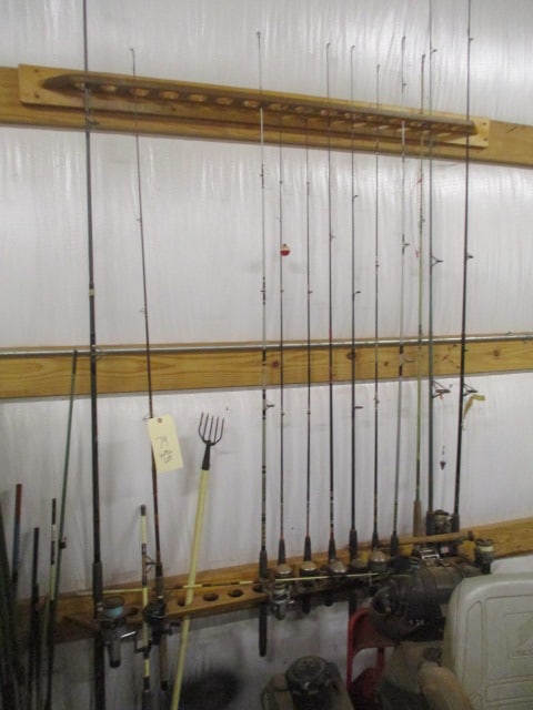 Wall of Fishing Rods & Reels (1 of 9)