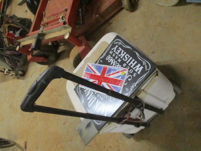 Rolling Cooler, SS 100 Sign, & Jack Daniels Sign - 7