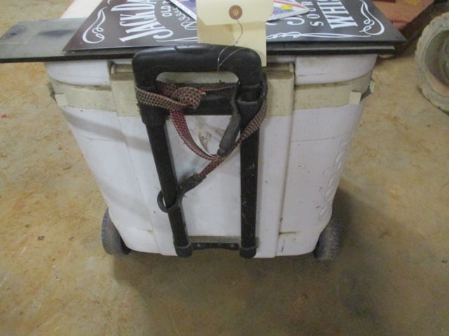 Rolling Cooler, SS 100 Sign, & Jack Daniels Sign - 8