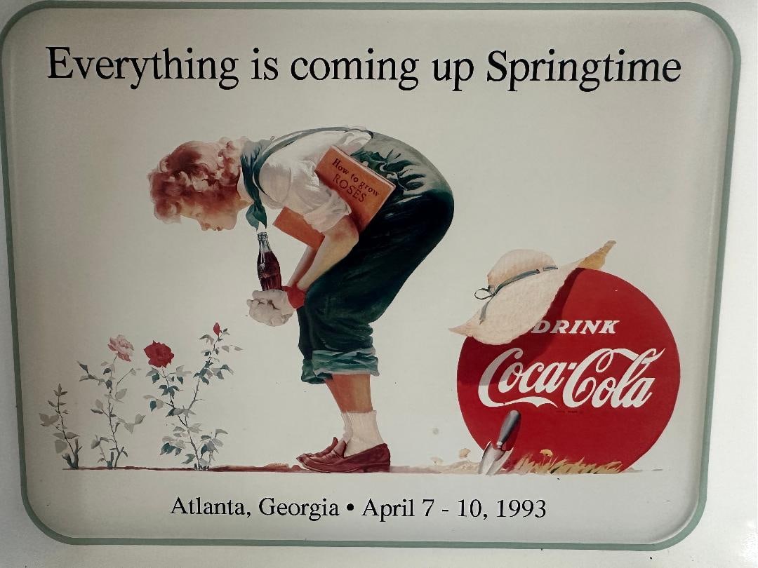 Vintage 1993 Coca-Cola "SPRINGTIME IN ATLANTA"? Metal Serving Tray - 2