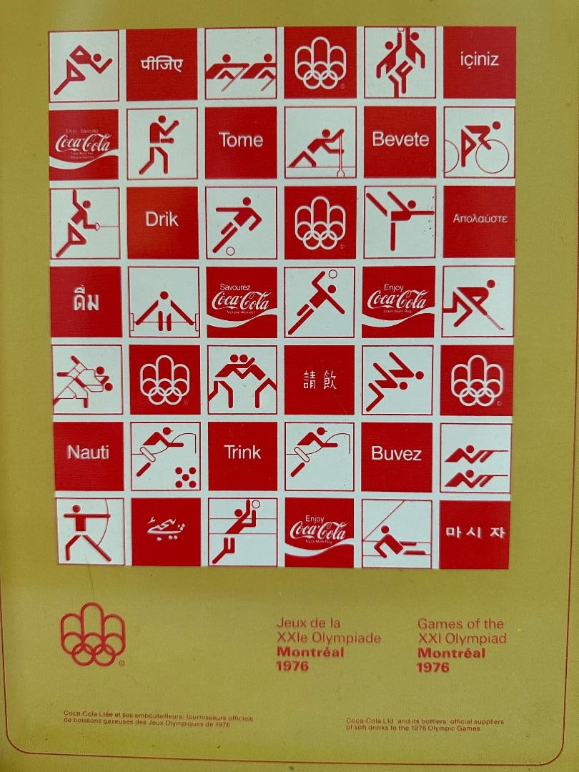 Vintage 1976 Coca-Cola "MONTREAL SUMMER OLYMPIC GAMES"? Metal Serving Tray - 2