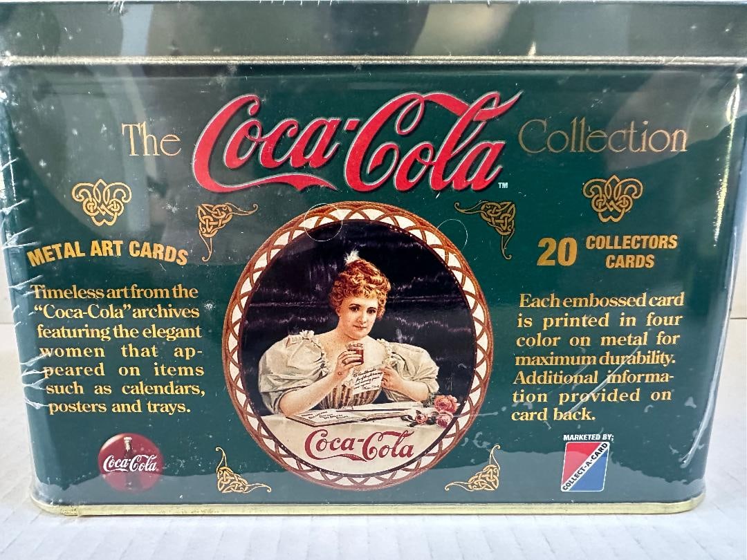 Vintage 1994 Sealed in Original Packaging, Coca-Cola METAL ART COLLECTORS CARDS, Set of 20 - 2