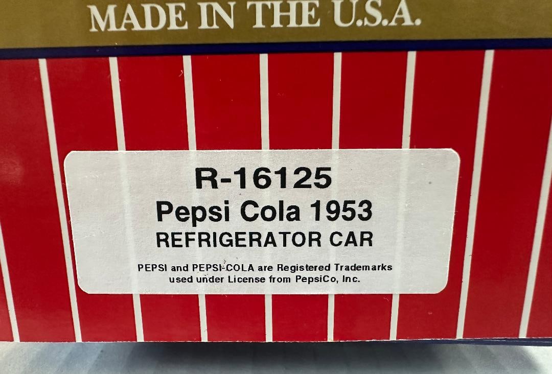 Vintage USA TRAINS Pepsi Cola 1953 Refrigerator Car, New in Original Box! - 6