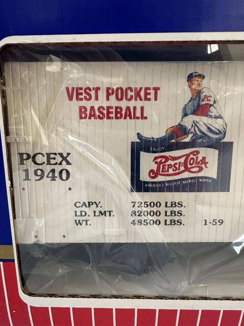 Vintage USA TRAINS Pepsi Cola "VEST POCKET BASEBALL"? Refrigerator Car, New in Original Box - 2