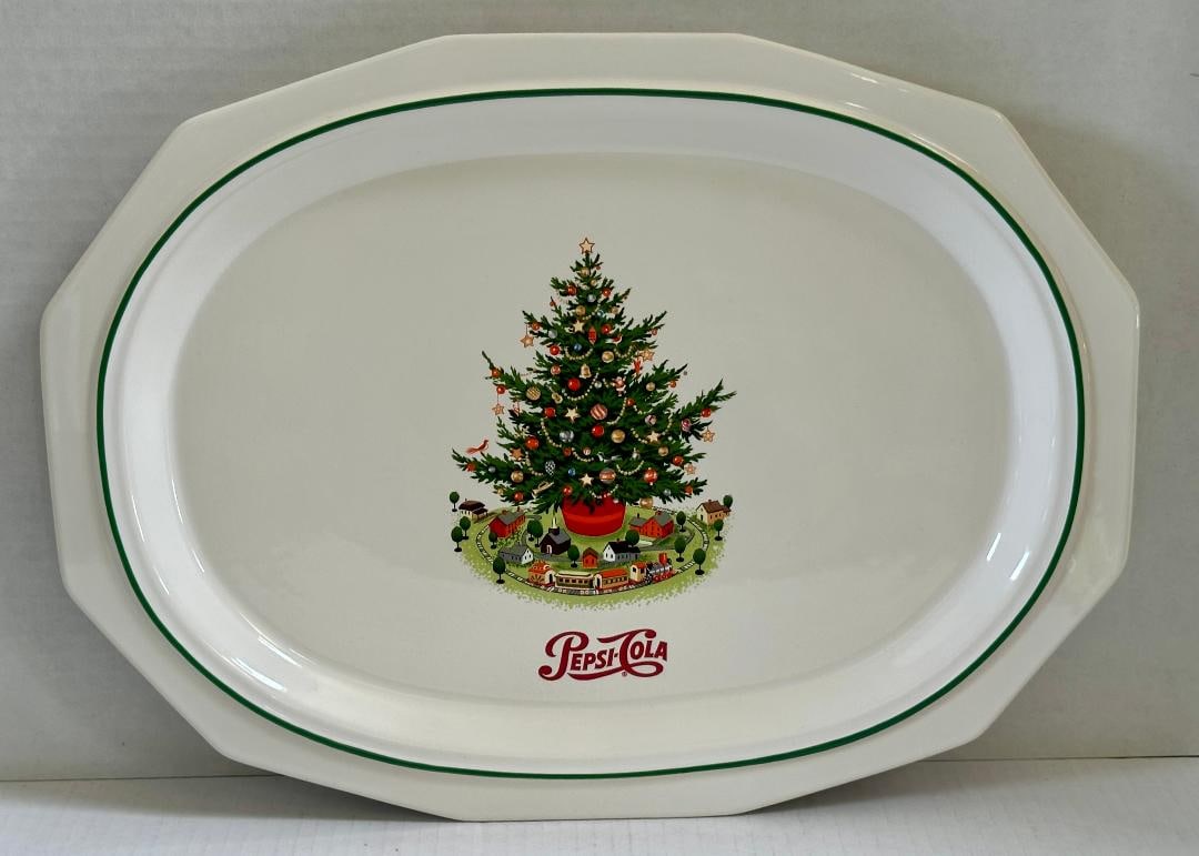 New in Original Box! Vintage 1994 PEPSI 16"? CHRISTMAS PLATTER by PFALTGRAFF - 2