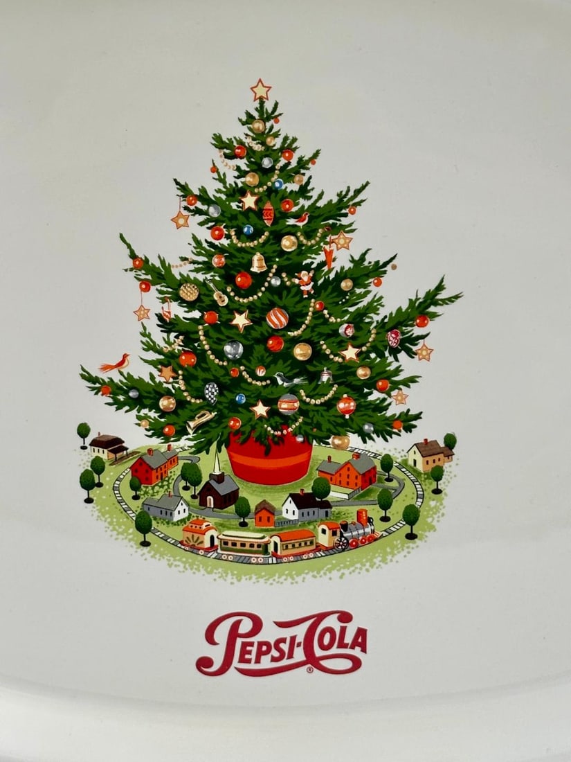 New in Original Box! Vintage 1994 PEPSI 16"? CHRISTMAS PLATTER by PFALTGRAFF - 3