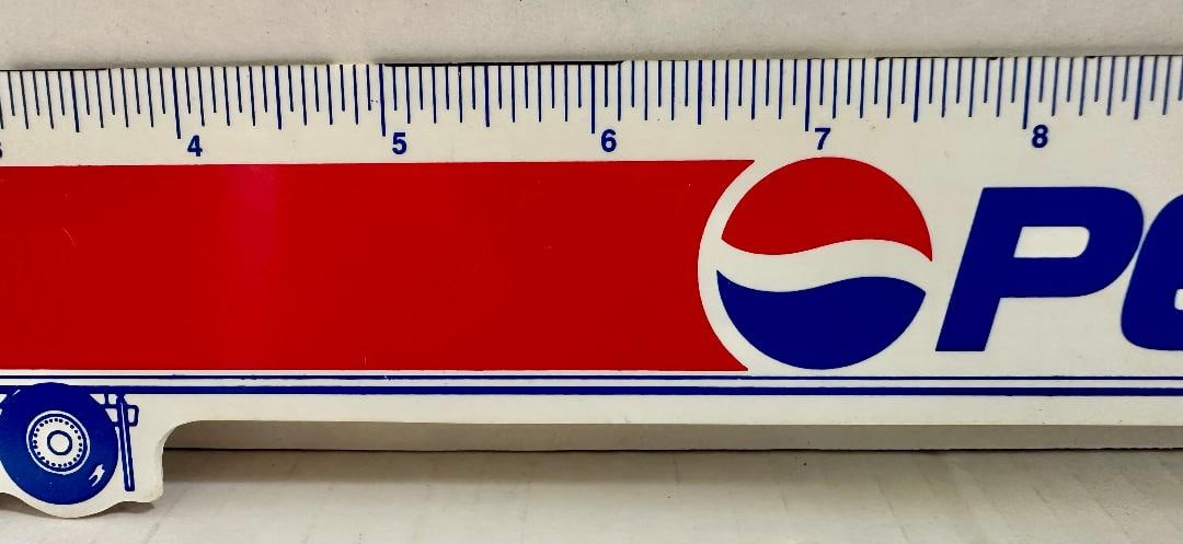Vintage PEPSI 18-Wheeler Ruler (12"?) - 4