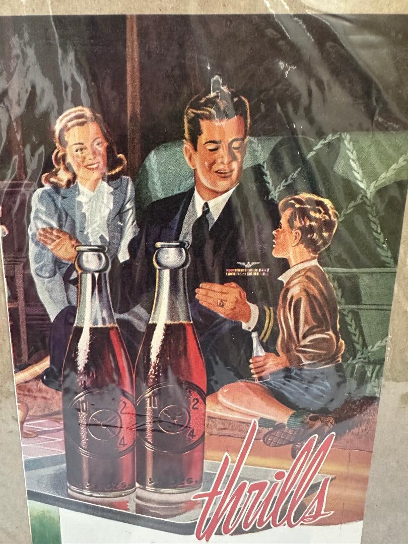 Vintage 1945 DR. PEPPER thrills Advertisement in Plastic Wrap - 2