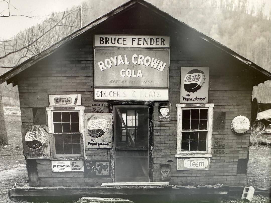 Vintage Framed Photo of BRUCE FENDER'S Groceries & Meats General Store - 2