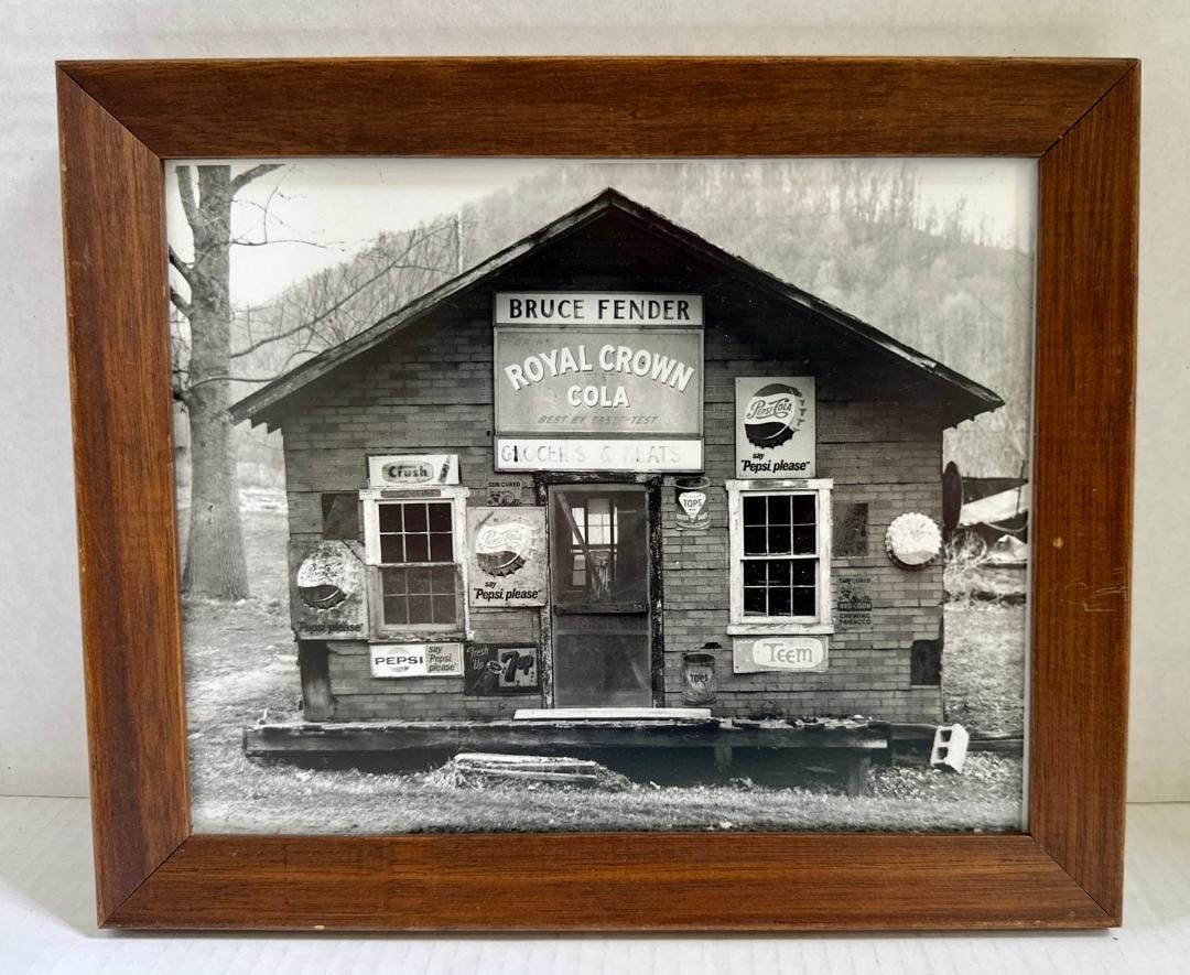 Vintage Framed Photo of BRUCE FENDER'S Groceries & Meats General Store - 7