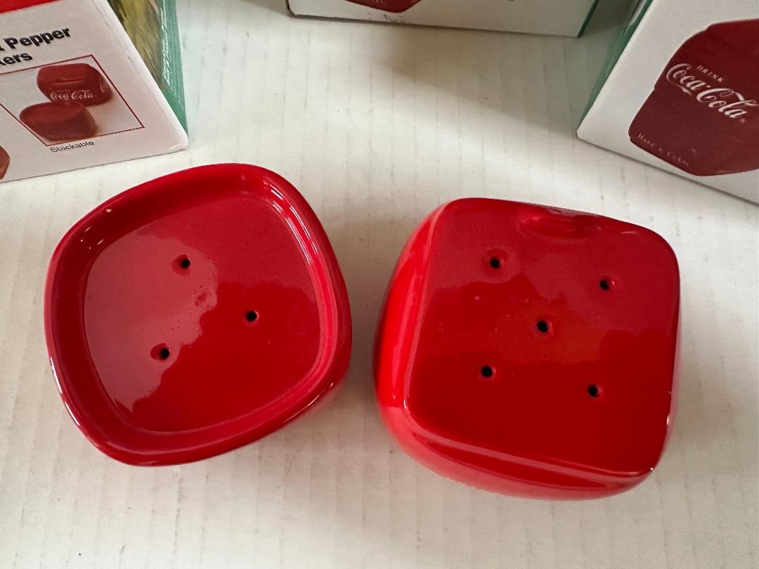 Lot of 4 Vintage 1994 COCA-COLA SALT & PEPPER SHAKERS, New in Original Boxes - 3