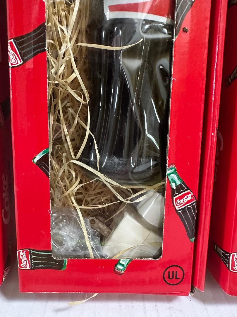 Lot of 3 Vintage 1993 COCA-COLA Bottle Night Lights in Original Unopened Boxes - 4