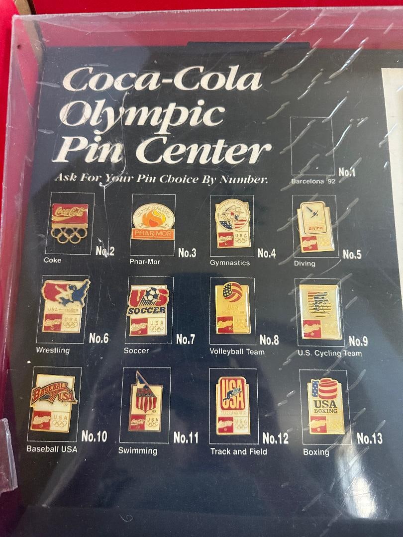 Vintage 1992 Coca-Cola Olympic Collectors Pin Set Store/ - 2