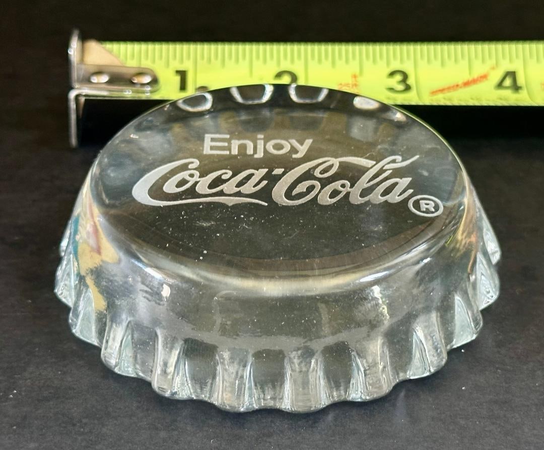 Vintage COCA-COLA Bottle Cap Glass 3.25"? - 3