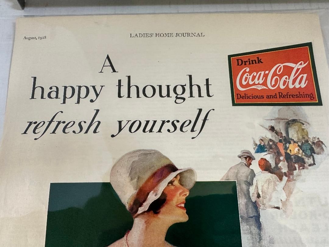 August 1928 Coca-Cola, Ladies Home Journal Advertisement in Plastic - 4