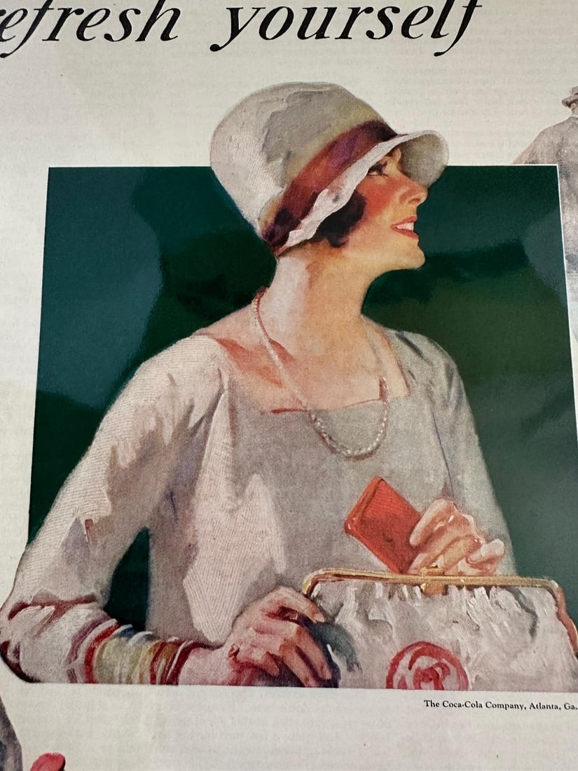 August 1928 Coca-Cola, Ladies Home Journal Advertisement in Plastic - 5