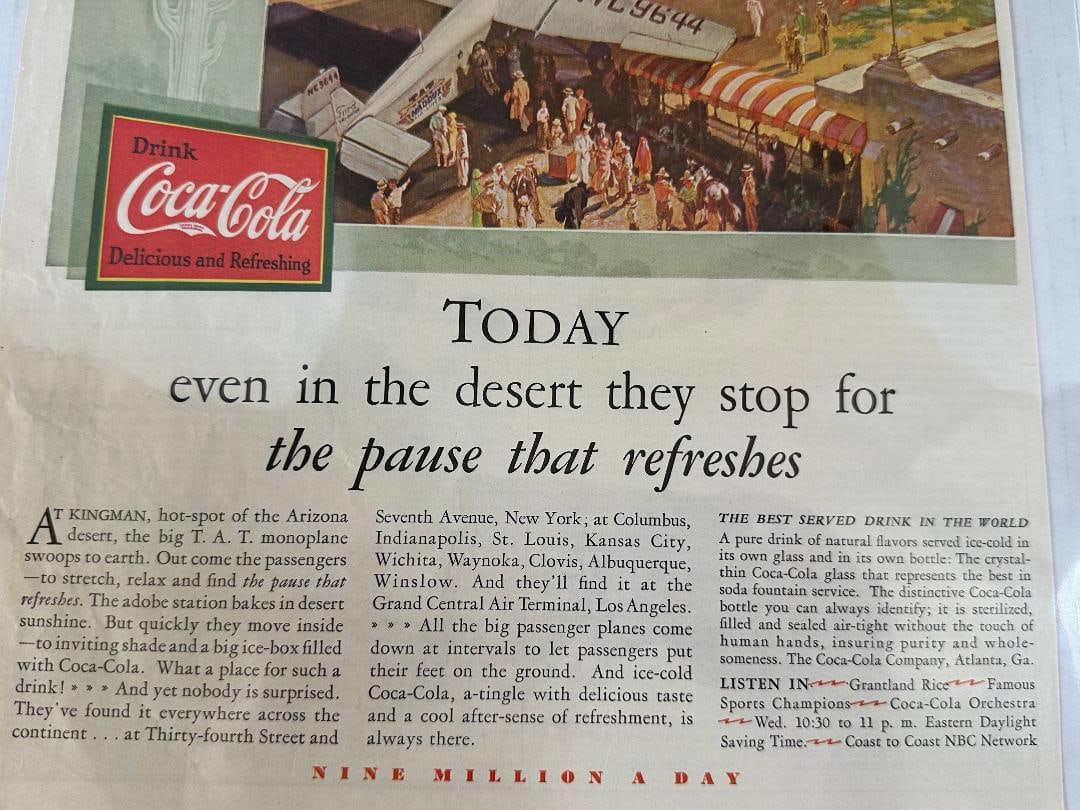 1930 Coca-Cola, Ladies Home Journal Advertisement in Plastic - 5