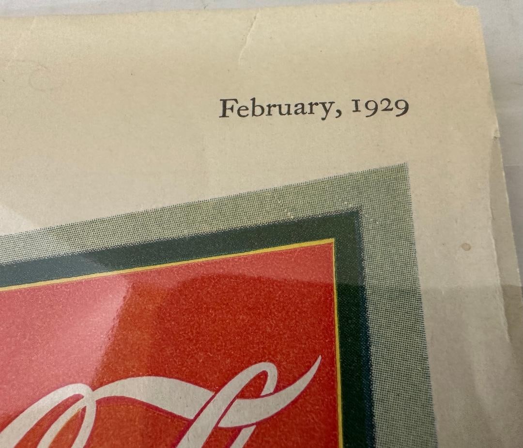Antique 1929 Coca-Cola, Ladies Home Journal Advertisement in Plastic - 2