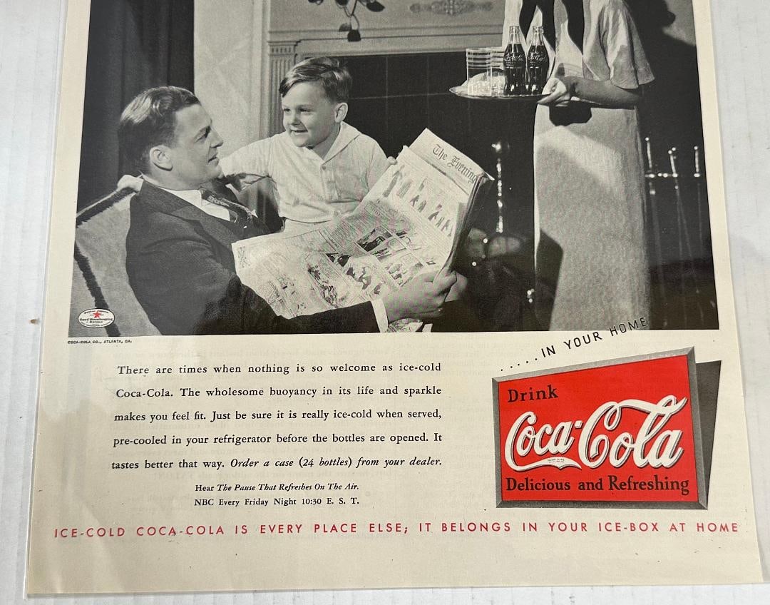 Vintage 1935 Coca-Cola, Ladies Home Journal Advertisement in Plastic - 5