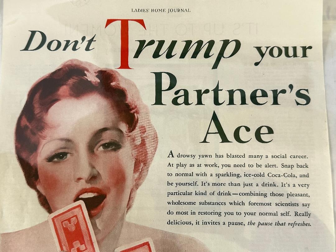 Vintage 1933, Ladies Home Journal, COCA-COLA Advertisement in Plastic - 2