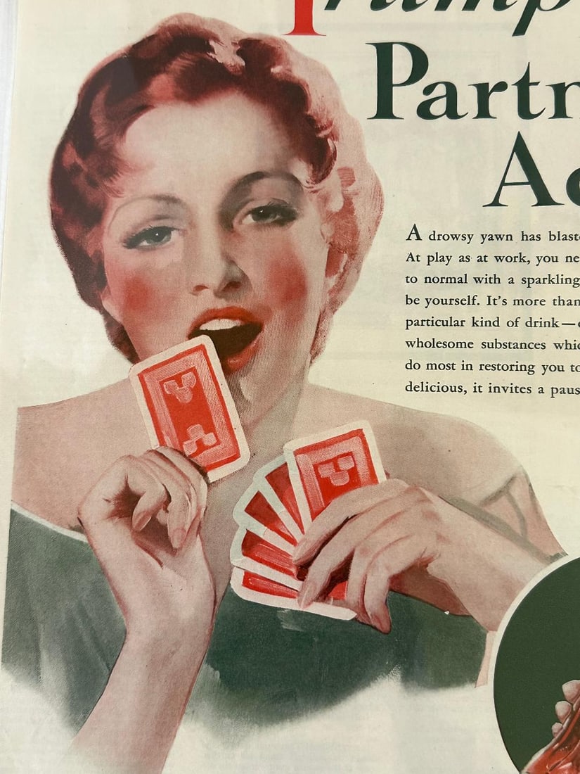 Vintage 1933, Ladies Home Journal, COCA-COLA Advertisement in Plastic - 3