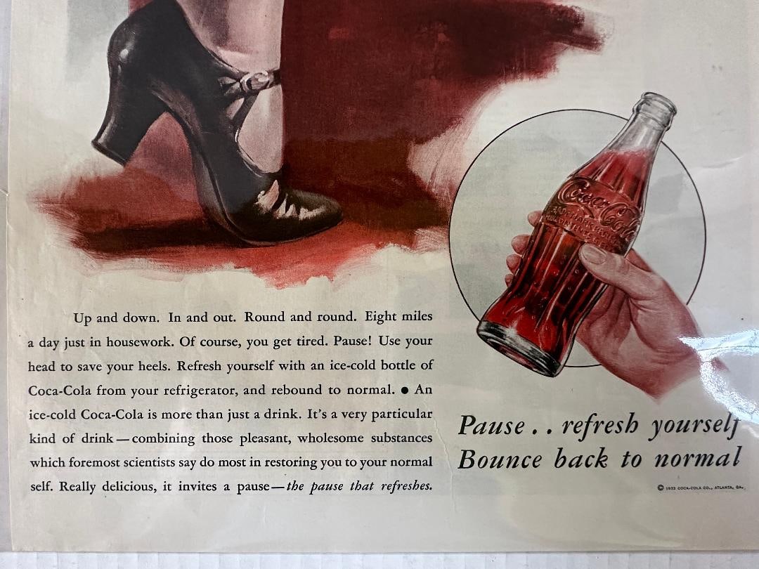1933 Vintage Ladies Home Journal, COCA-COLA Advertisement in Plastic - 5