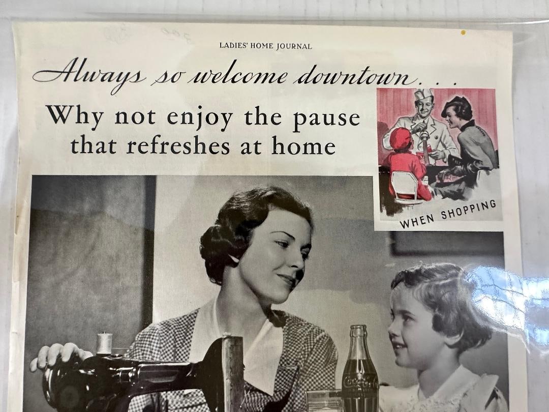1935 Vintage Ladies Home Journal, COCA-COLA Advertisement in Plastic - 2