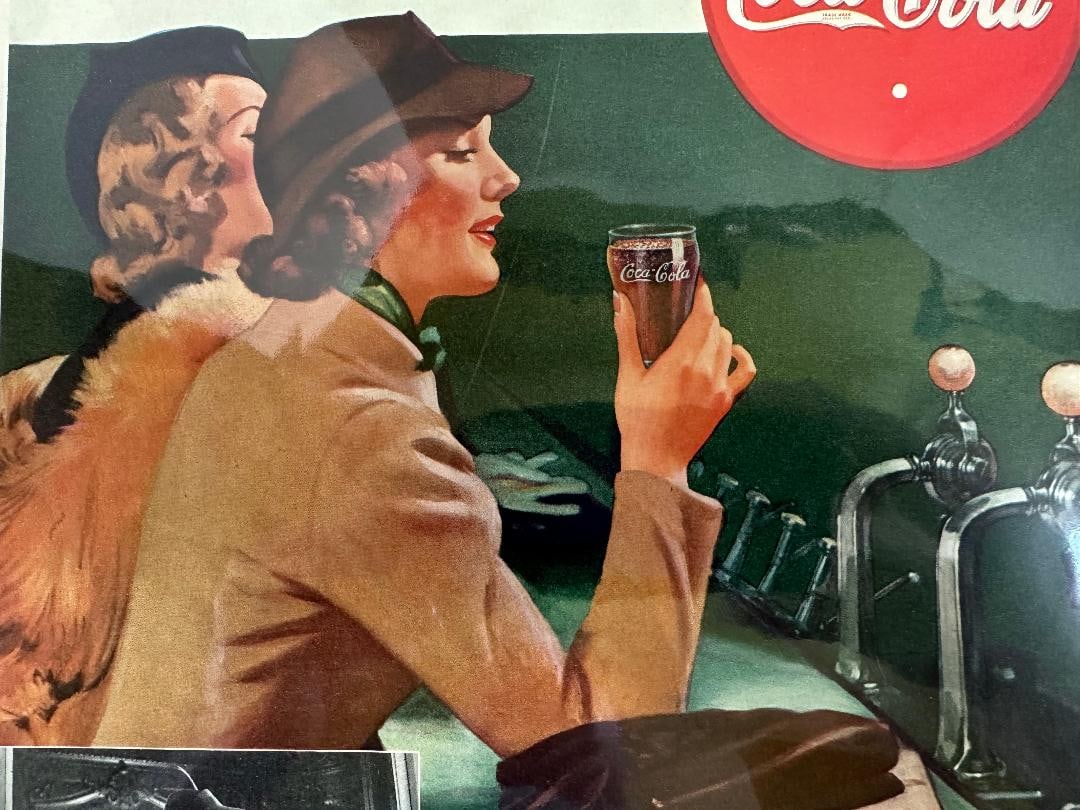 1938 Vintage Ladies Home Journal, COCA-COLA Advertisement in Plastic - 2