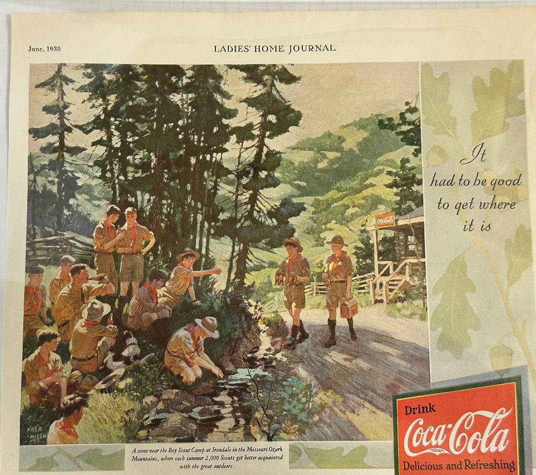 1930 Coca-Cola, Ladies Home Journal Advertisement in Plastic - 3