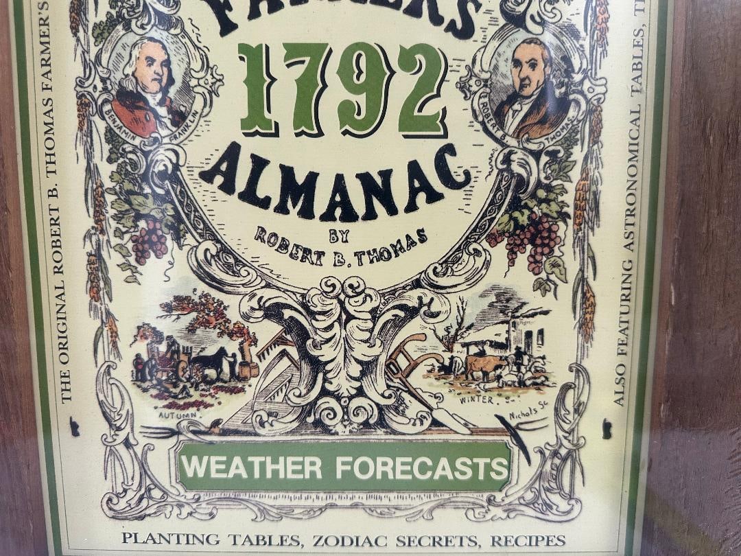Framed/Sealed in Plastic THE OLD FARMERS ALMANAC 1792 Print - 3
