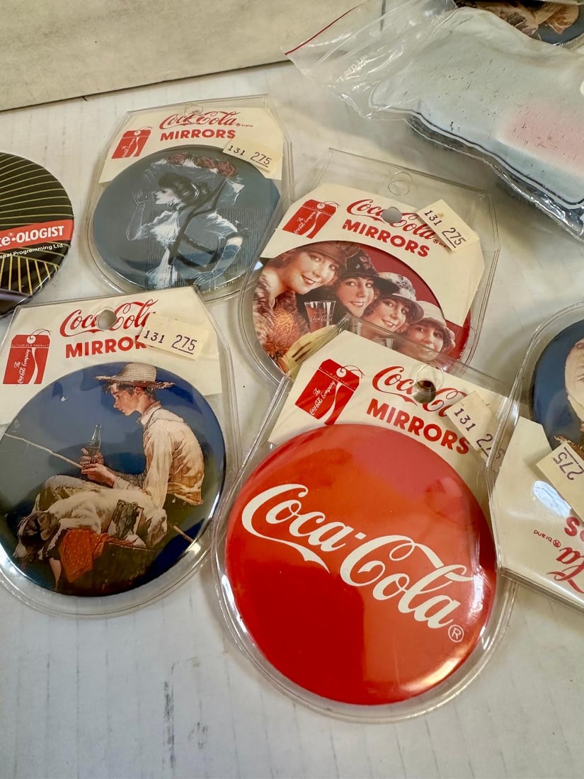 Lot of Over 70 Mini Coca-Cola Magnets, 18 Coca-Cola Hand Mirrors - 5