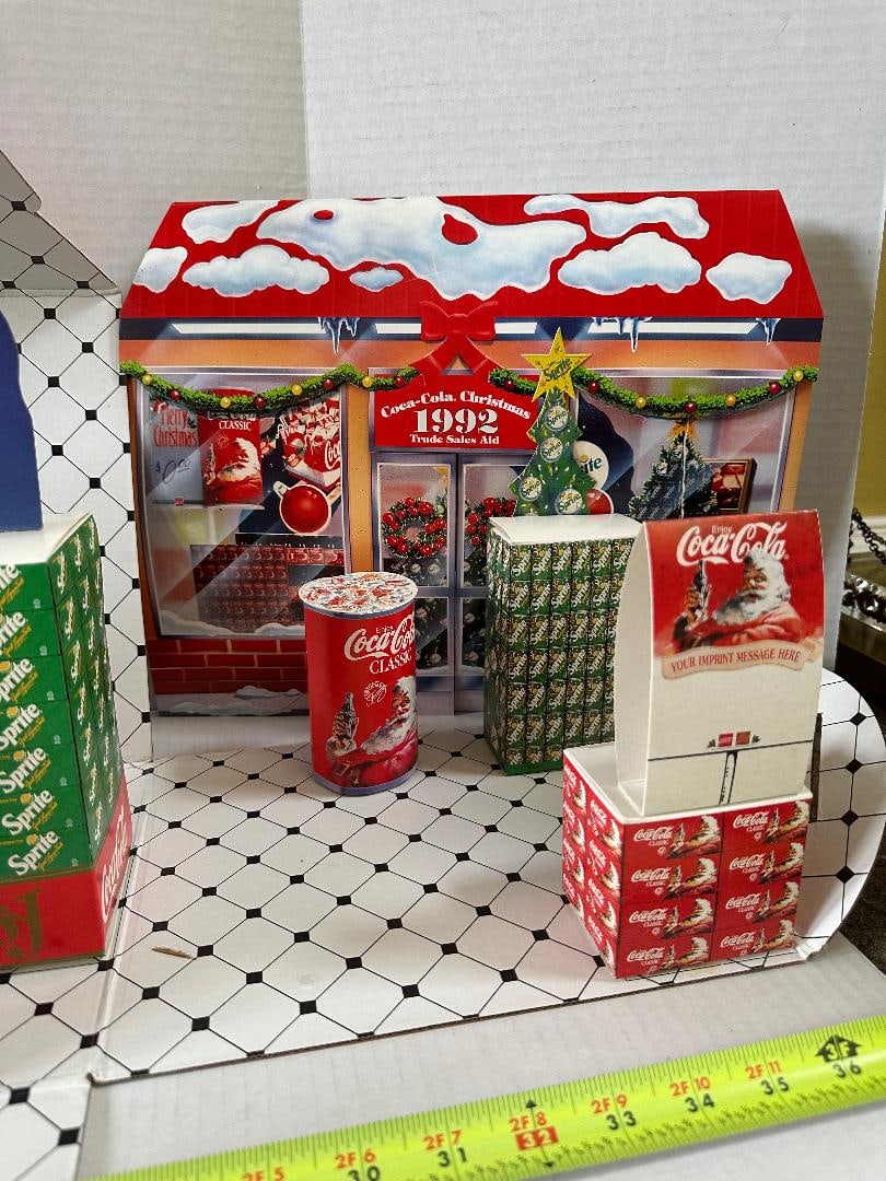 Lot of 2 Vintage 1992 Coca-Cola Store Displays with Planning Guides - 12