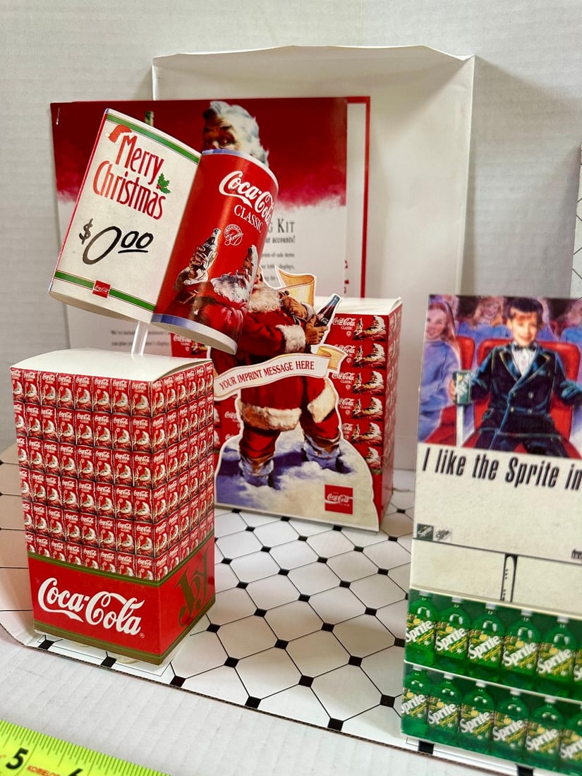 Lot of 2 Vintage 1992 Coca-Cola Store Displays with Planning Guides - 3
