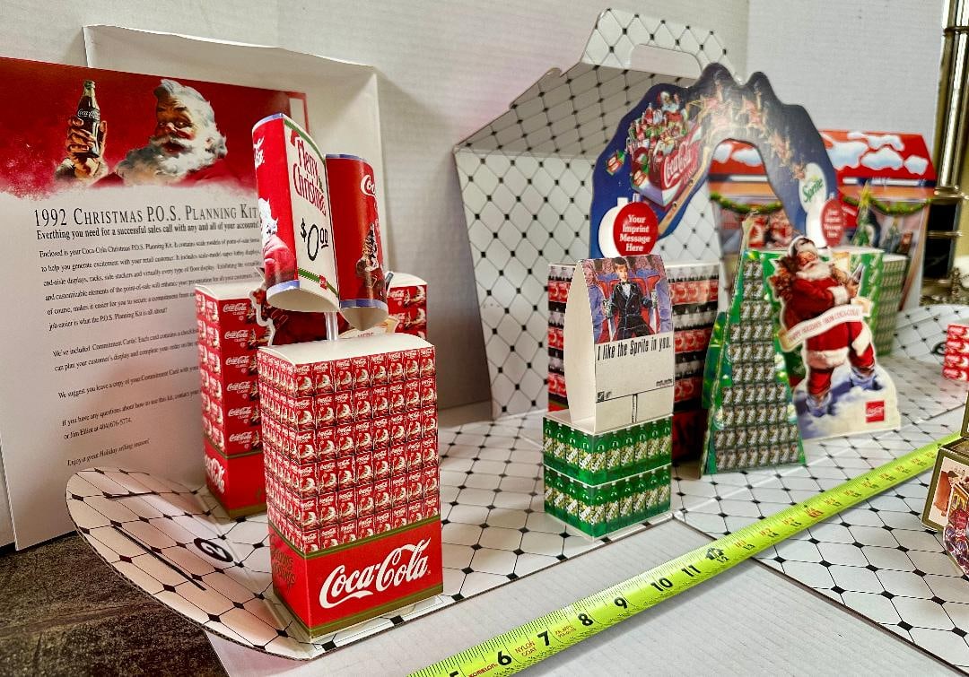 Lot of 2 Vintage 1992 Coca-Cola Store Displays with Planning Guides - 7