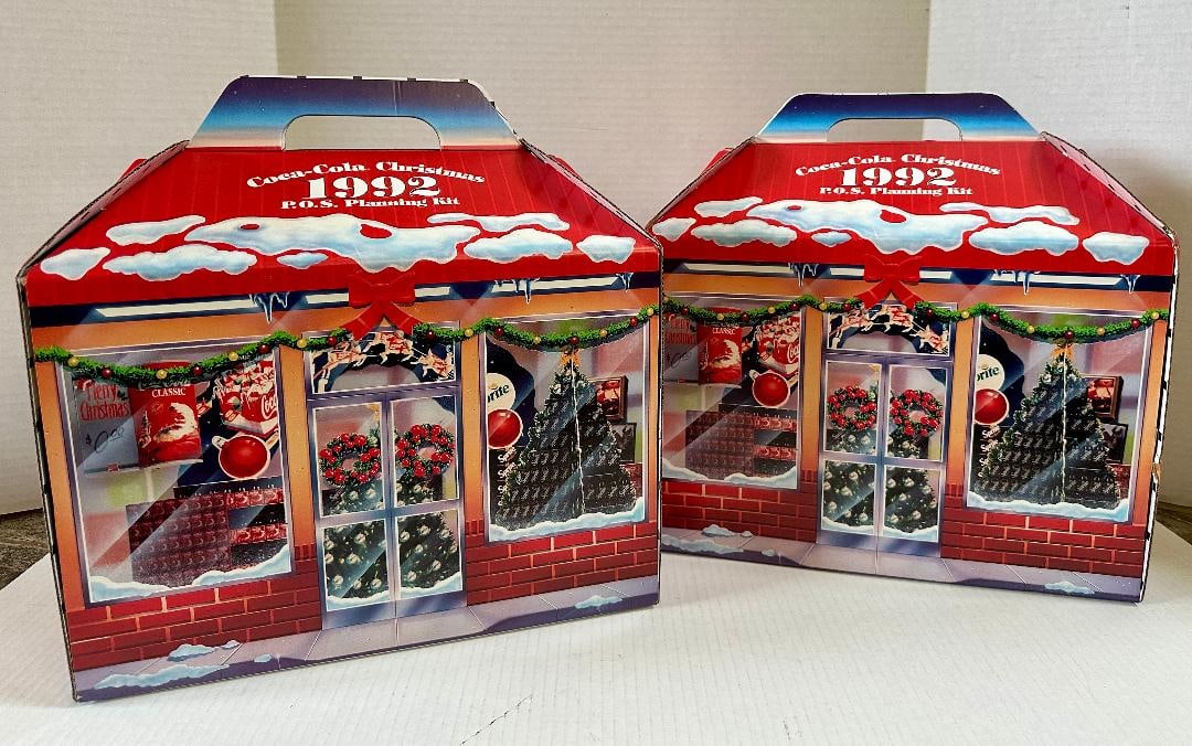 Lot of 2 Vintage 1992 Coca-Cola Store Displays with Planning Guides - 8