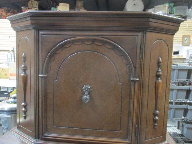 Antique Jacobean Style Carved Wood Hutch - 2