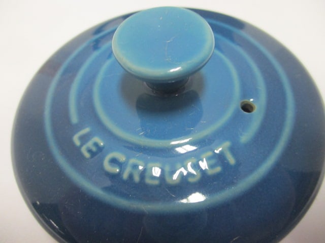 Le Creuset Stoneware Marseille Blue Teapot - Marked "5-2" - 2