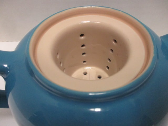 Le Creuset Stoneware Marseille Blue Teapot - Marked "5-2" - 3