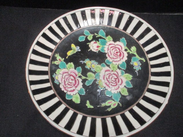 Vintage Japanese Nippon Handpainted Charger Plate: 12"