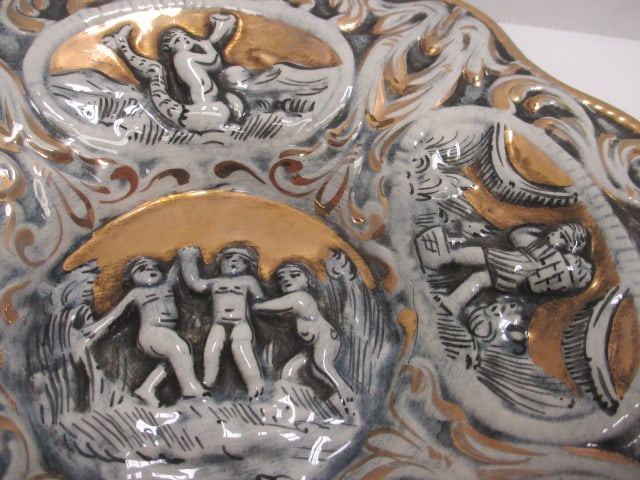 Vintage Italian R. Capodimonte Porcelain Trinket Dish - Signed and Numbered - 2