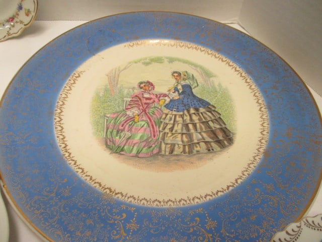 Vintage Porcelain and Stoneware Lot - Platter, Plates, Saucer, and Cup - 3