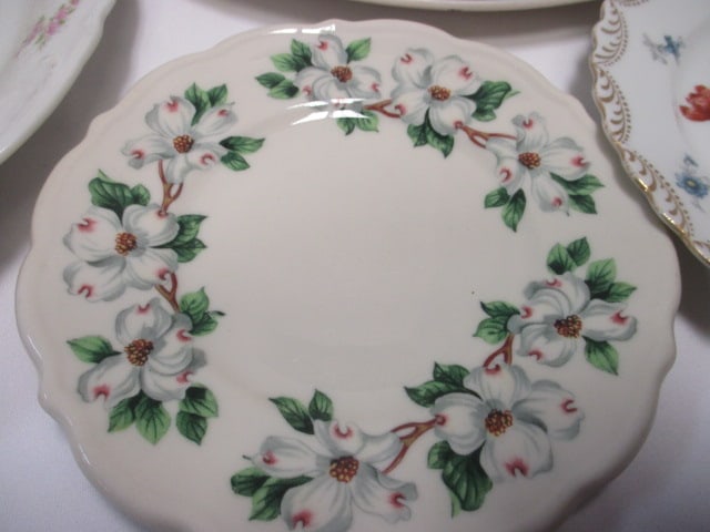 Vintage Porcelain and Stoneware Lot - Platter, Plates, Saucer, and Cup - 5