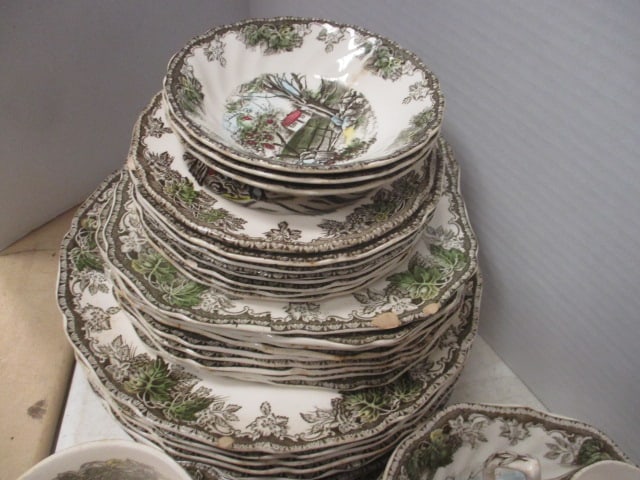 57 Pieces of Vintage Johnson Brothers "The Friendly Village" China - 4