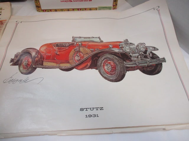 1974 "The Tinder Box" Magazine, Macanudo Cigar Box, and 3 Vintage Car - 4