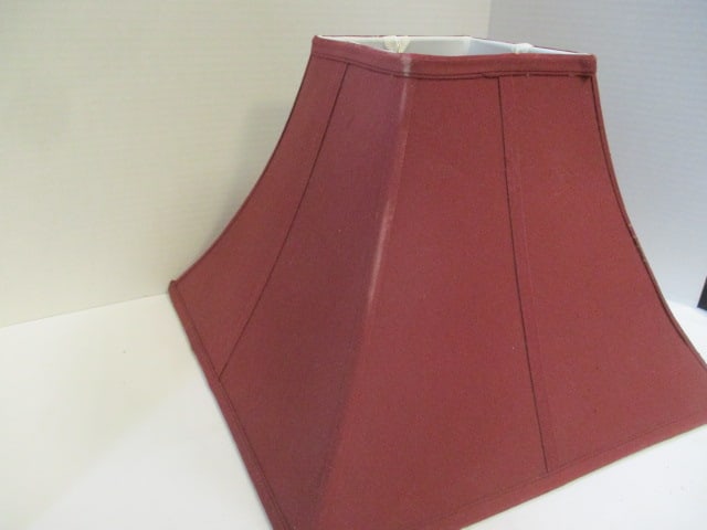 Burgandy Silk Bell Lamp Shade - 2