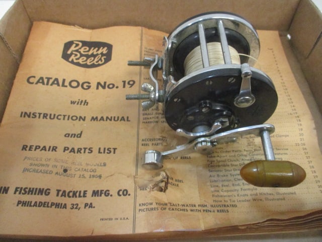 Vintage Penn Reels No. 60 Fishing Reel and Catalog No. 19: .