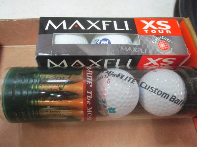 New Old Stock MaxFli XS Tour 3-Pack and Top Flight XL 2-Pack with Tees Golf Balls: .