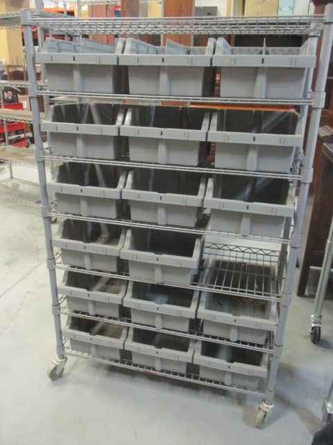 Seville Classics Inc. Commercial 6-Tier Rack on Casters with 17 Storage Bins (1 of 3)