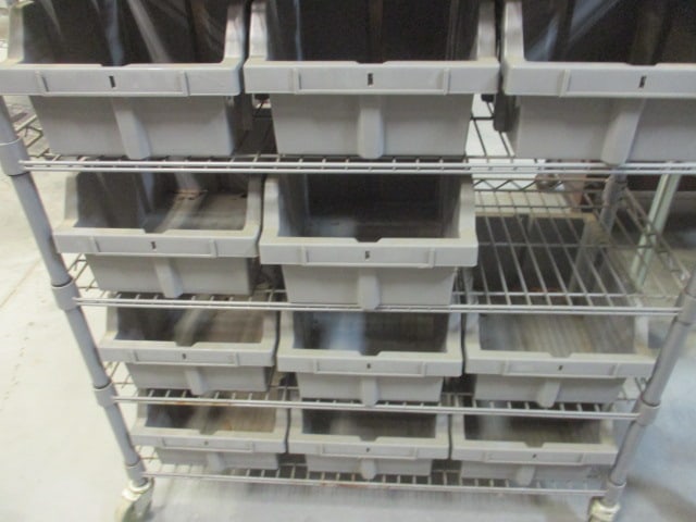 Seville Classics Inc. Commercial 6-Tier Rack on Casters with 17 Storage Bins - 2